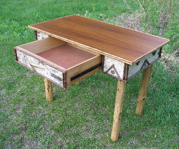 rustic desk, rustic furniture, adirondack